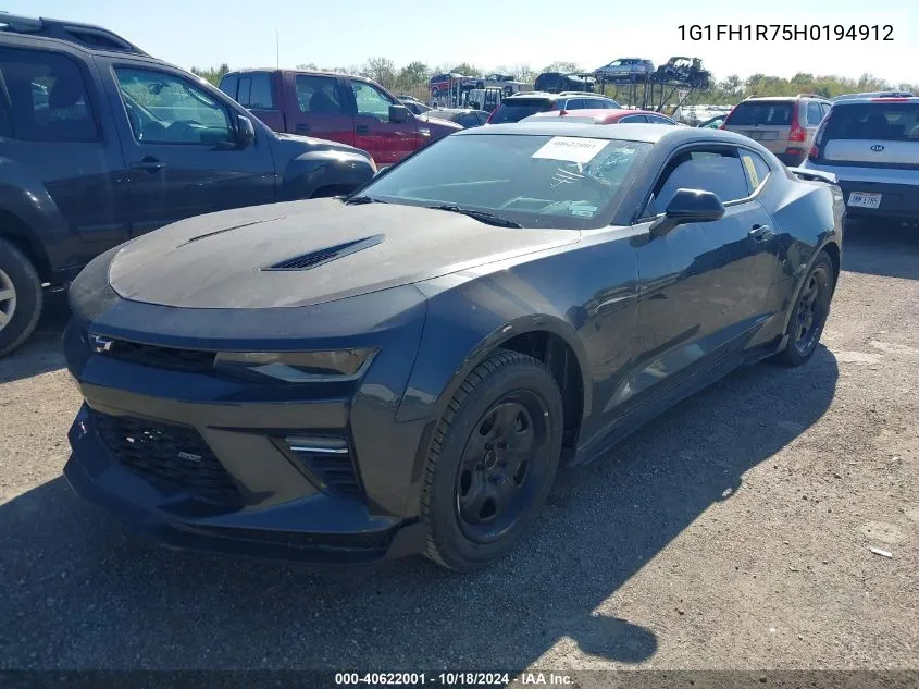 2017 Chevrolet Camaro 2Ss VIN: 1G1FH1R75H0194912 Lot: 40622001