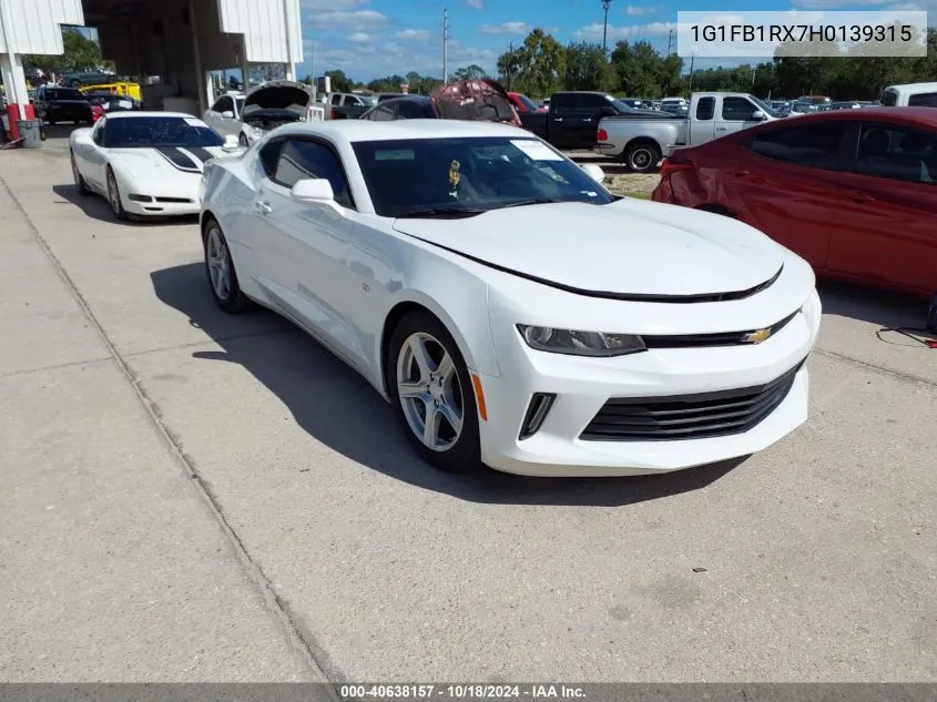 2017 Chevrolet Camaro 1Lt VIN: 1G1FB1RX7H0139315 Lot: 40638157