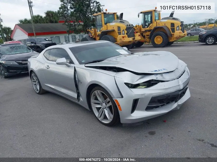 2017 Chevrolet Camaro Lt VIN: 1G1FC1RS5H0157118 Lot: 40676272