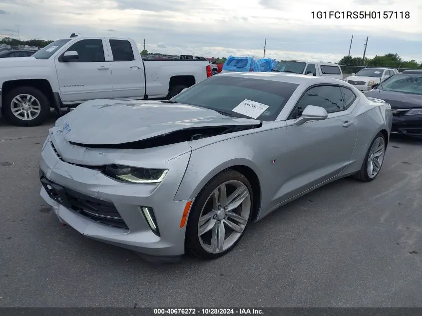 2017 Chevrolet Camaro Lt VIN: 1G1FC1RS5H0157118 Lot: 40676272