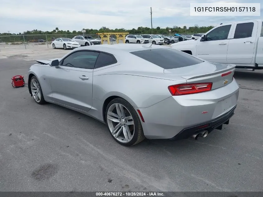 2017 Chevrolet Camaro Lt VIN: 1G1FC1RS5H0157118 Lot: 40676272