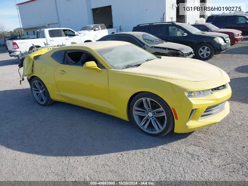 2017 Chevrolet Camaro Lt VIN: 1G1FB1RS6H0190275 Lot: 40693905