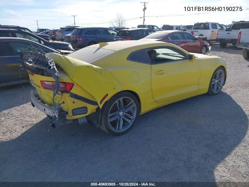 2017 Chevrolet Camaro Lt VIN: 1G1FB1RS6H0190275 Lot: 40693905