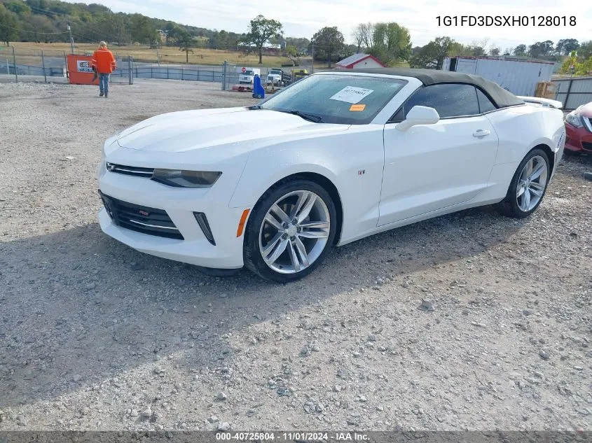 2017 Chevrolet Camaro 2Lt VIN: 1G1FD3DSXH0128018 Lot: 40725804