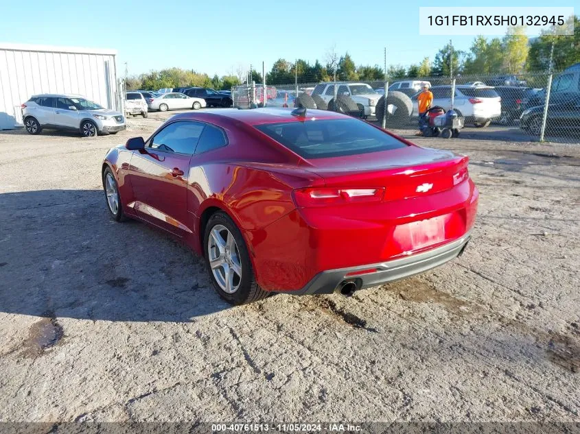 2017 Chevrolet Camaro 1Lt VIN: 1G1FB1RX5H0132945 Lot: 40761513