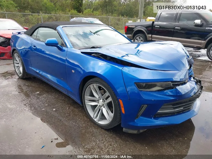 2017 Chevrolet Camaro 1Lt VIN: 1G1FB3DX0H0131043 Lot: 40763755