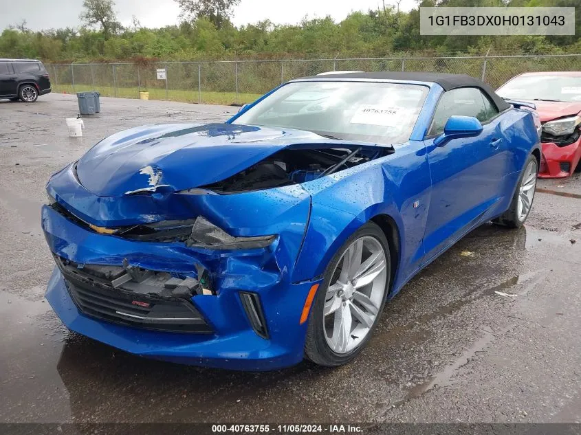 2017 Chevrolet Camaro 1Lt VIN: 1G1FB3DX0H0131043 Lot: 40763755