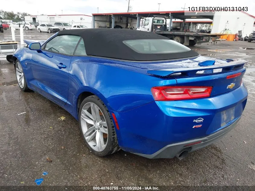 2017 Chevrolet Camaro 1Lt VIN: 1G1FB3DX0H0131043 Lot: 40763755