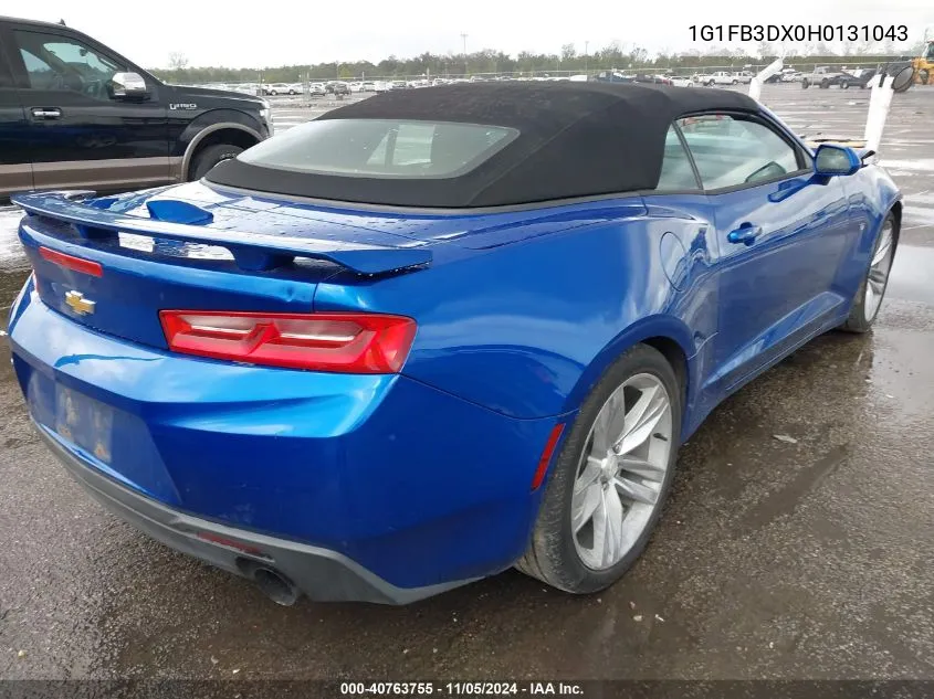 2017 Chevrolet Camaro 1Lt VIN: 1G1FB3DX0H0131043 Lot: 40763755