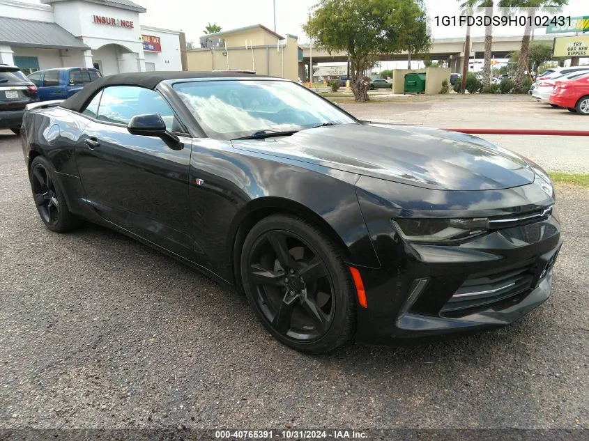 2017 Chevrolet Camaro VIN: 1G1FD3DS9H0102431 Lot: 40765391