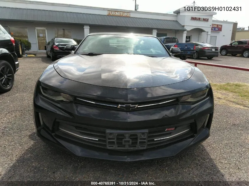 2017 Chevrolet Camaro VIN: 1G1FD3DS9H0102431 Lot: 40765391