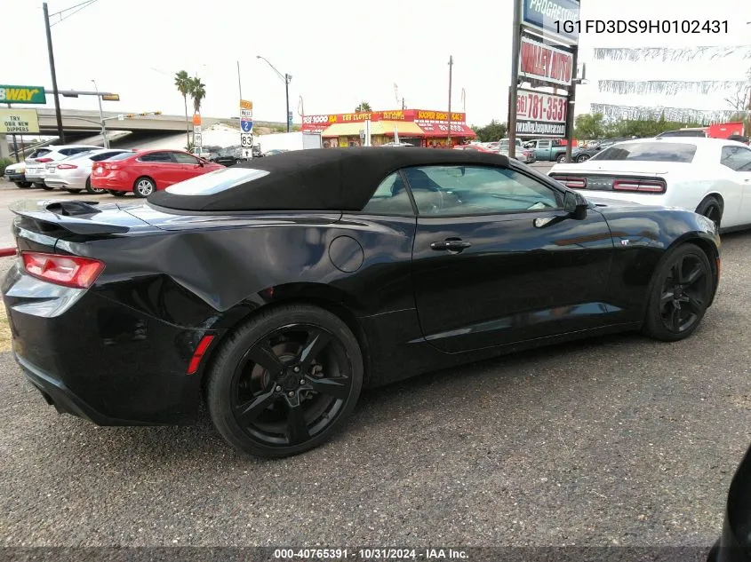 2017 Chevrolet Camaro VIN: 1G1FD3DS9H0102431 Lot: 40765391