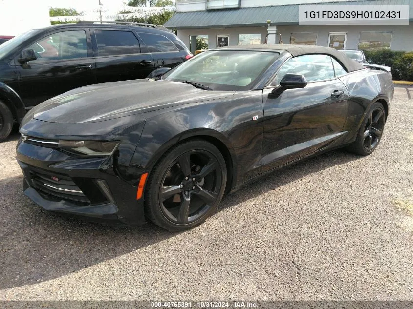 2017 Chevrolet Camaro VIN: 1G1FD3DS9H0102431 Lot: 40765391