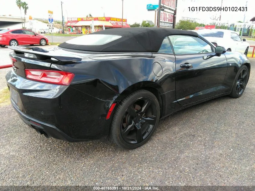 2017 Chevrolet Camaro VIN: 1G1FD3DS9H0102431 Lot: 40765391