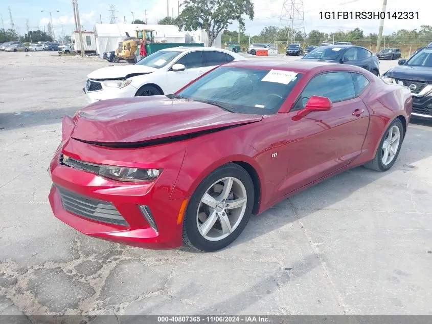 2017 Chevrolet Camaro 1Lt VIN: 1G1FB1RS3H0142331 Lot: 40807365