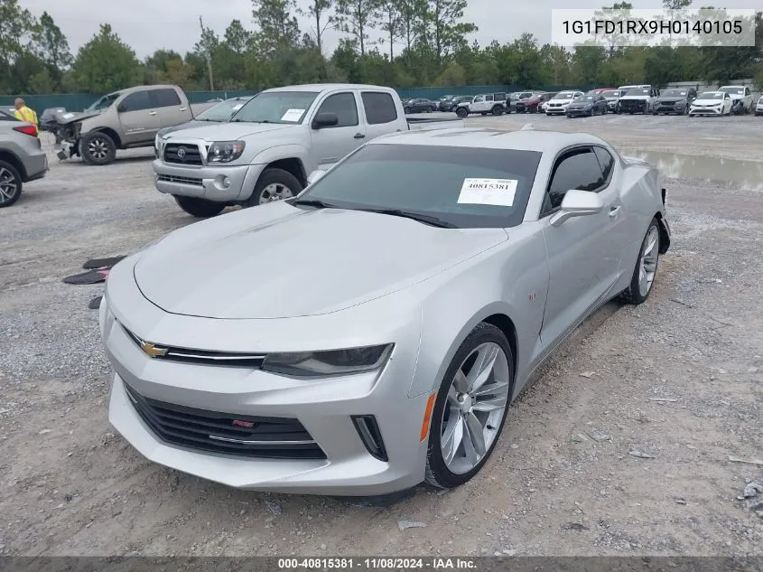 2017 Chevrolet Camaro 2Lt VIN: 1G1FD1RX9H0140105 Lot: 40815381