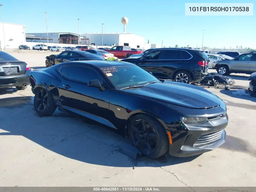 2017 Chevrolet Camaro 1Lt VIN: 1G1FB1RS0H0170538 Lot: 40842551