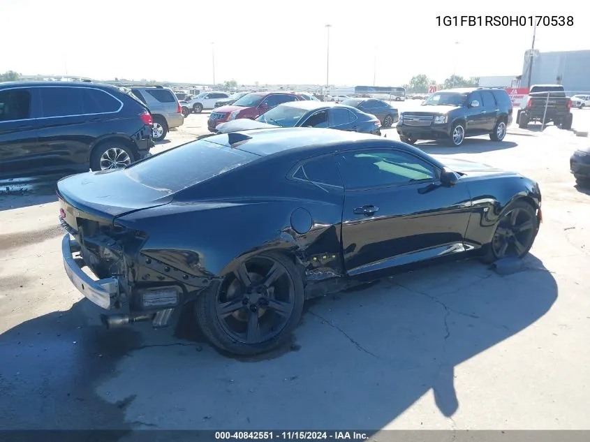 2017 Chevrolet Camaro 1Lt VIN: 1G1FB1RS0H0170538 Lot: 40842551