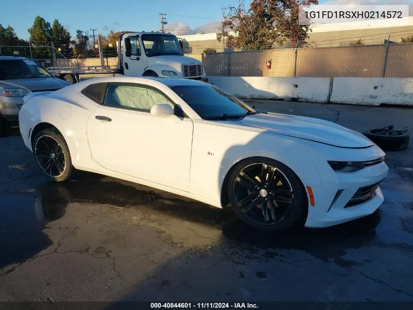 2017 Chevrolet Camaro 2Lt VIN: 1G1FD1RSXH0214572 Lot: 40844601