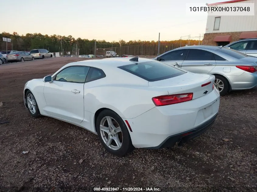 2017 Chevrolet Camaro 1Lt VIN: 1G1FB1RX0H0137048 Lot: 40923947