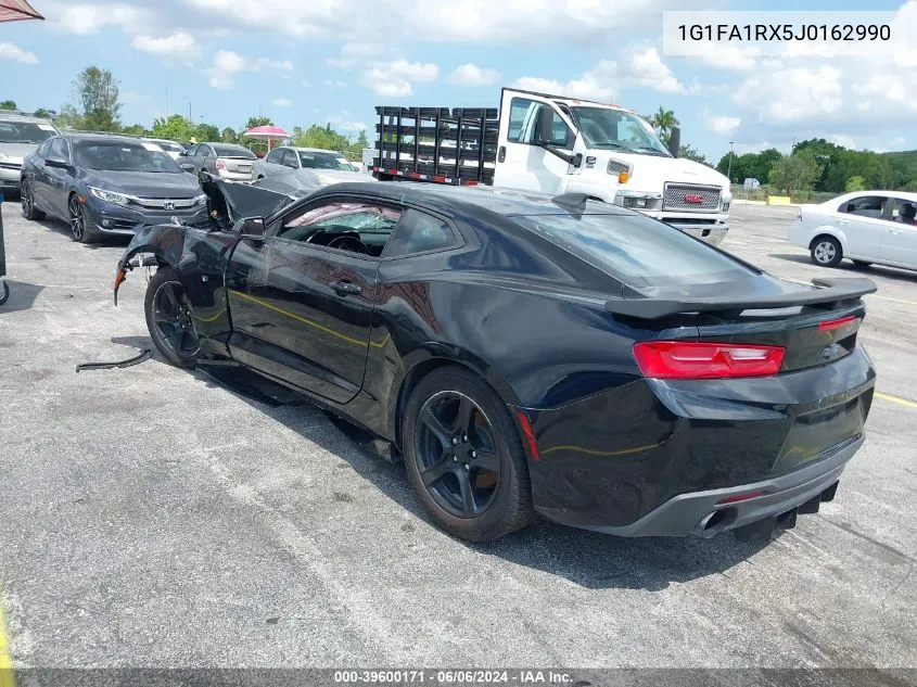 2018 Chevrolet Camaro 1Ls VIN: 1G1FA1RX5J0162990 Lot: 39600171