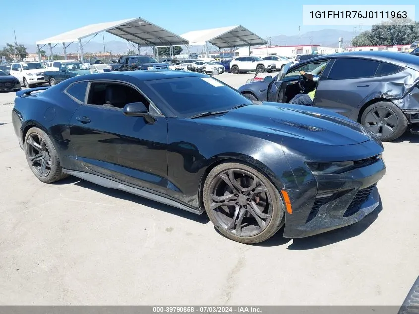 2018 Chevrolet Camaro 2Ss VIN: 1G1FH1R76J0111963 Lot: 39790858