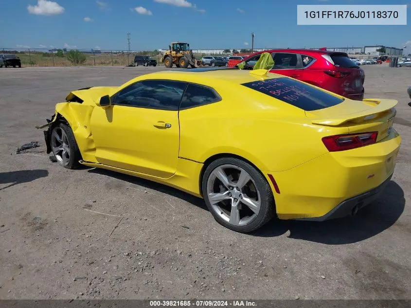 2018 Chevrolet Camaro 1Ss VIN: 1G1FF1R76J0118370 Lot: 39821685