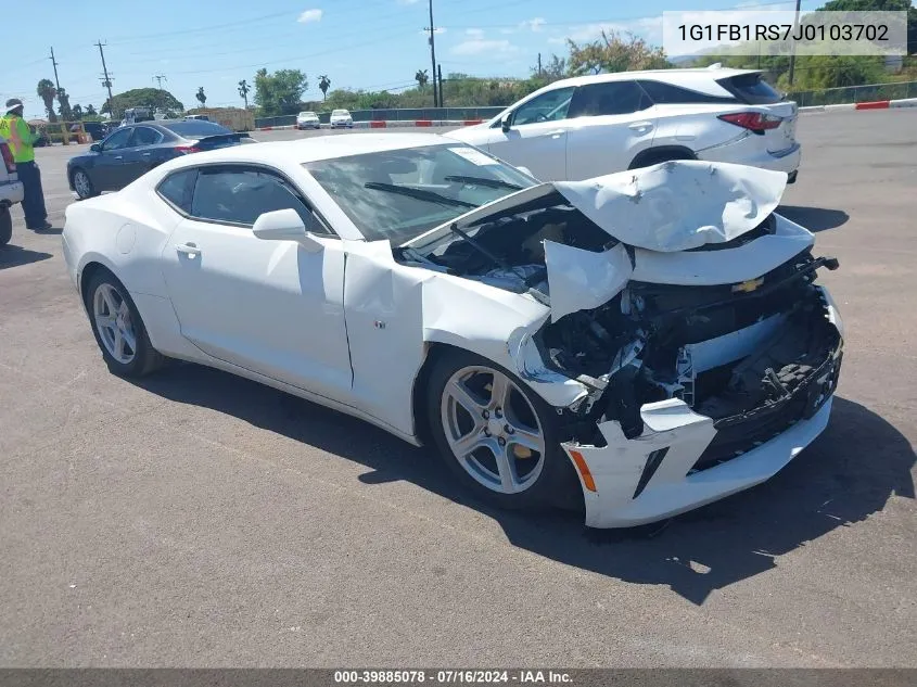 1G1FB1RS7J0103702 2018 Chevrolet Camaro 1Lt