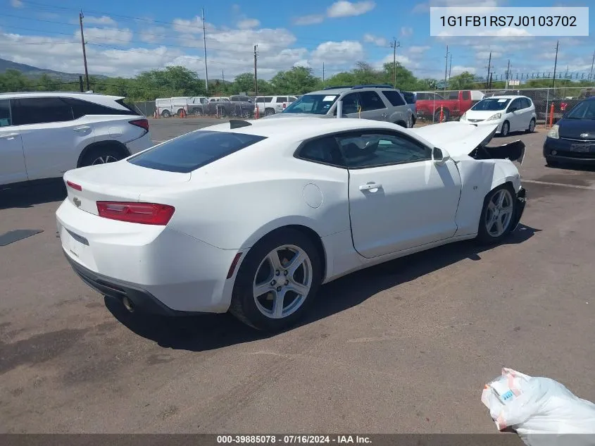 1G1FB1RS7J0103702 2018 Chevrolet Camaro 1Lt