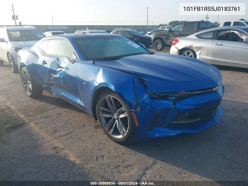 2018 Chevrolet Camaro 1Lt VIN: 1G1FB1RS5J0183761 Lot: 39969936