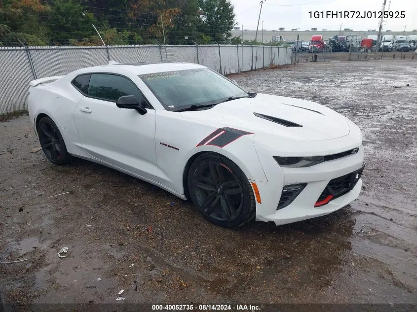 2018 Chevrolet Camaro 2Ss VIN: 1G1FH1R72J0125925 Lot: 40052735