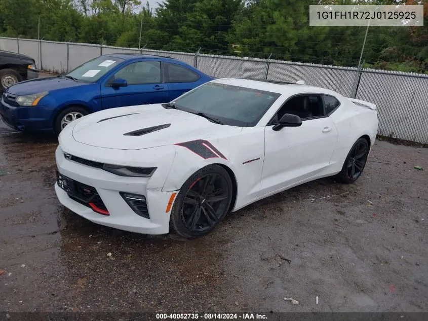 2018 Chevrolet Camaro 2Ss VIN: 1G1FH1R72J0125925 Lot: 40052735