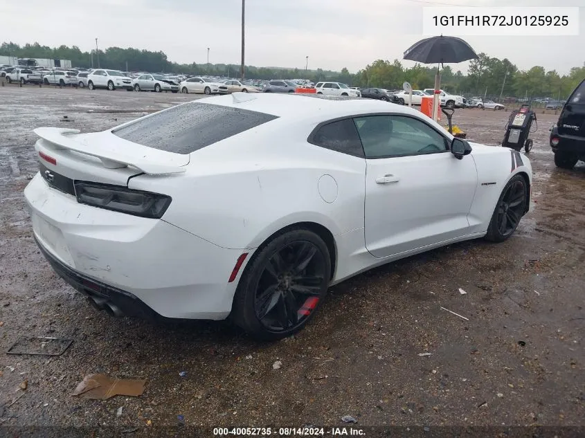 2018 Chevrolet Camaro 2Ss VIN: 1G1FH1R72J0125925 Lot: 40052735