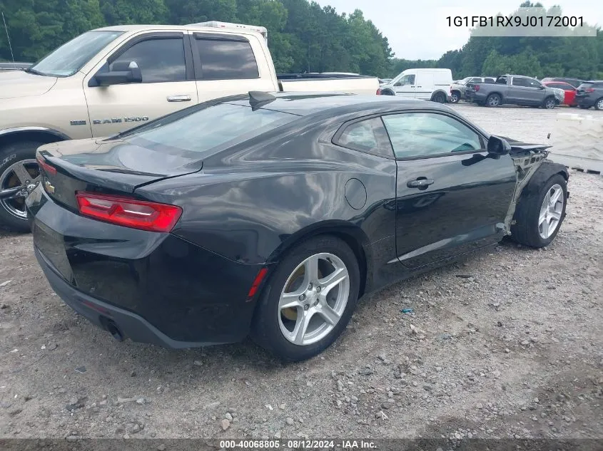 1G1FB1RX9J0172001 2018 Chevrolet Camaro 1Lt