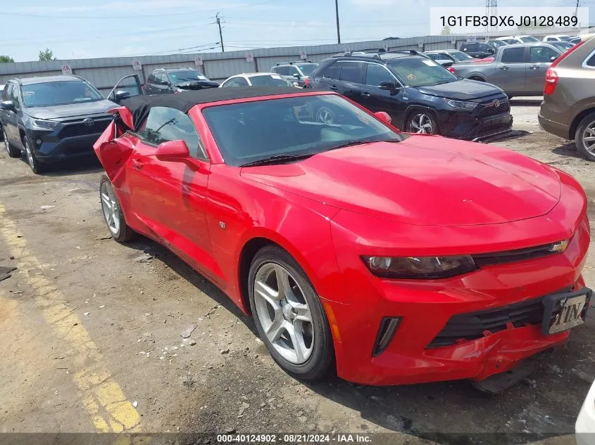 2018 Chevrolet Camaro 1Lt VIN: 1G1FB3DX6J0128489 Lot: 40124902