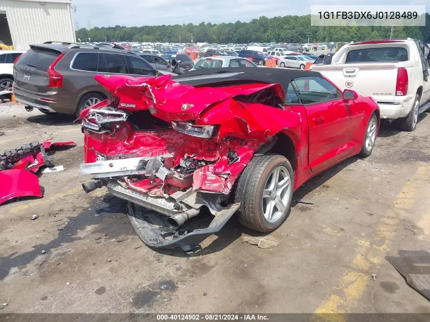 2018 Chevrolet Camaro 1Lt VIN: 1G1FB3DX6J0128489 Lot: 40124902