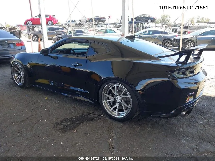 2018 Chevrolet Camaro Zl1 VIN: 1G1FJ1R66J0171561 Lot: 40125727