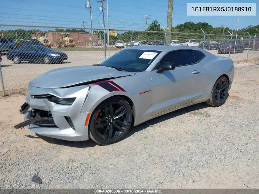 1G1FB1RX5J0188910 2018 Chevrolet Camaro 1Lt