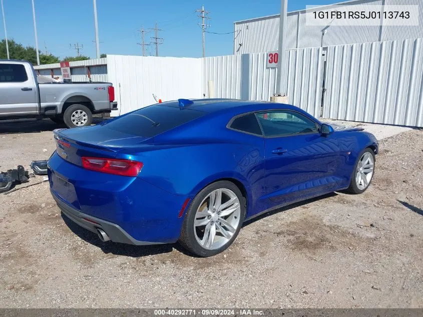 2018 Chevrolet Camaro 1Lt VIN: 1G1FB1RS5J0113743 Lot: 40292771