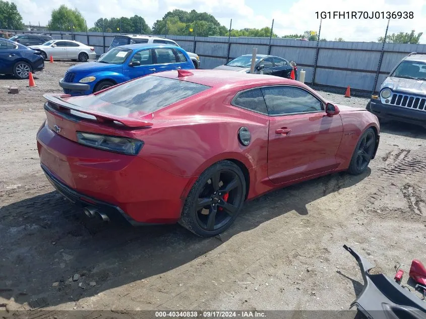 2018 Chevrolet Camaro 2Ss VIN: 1G1FH1R70J0136938 Lot: 40340838