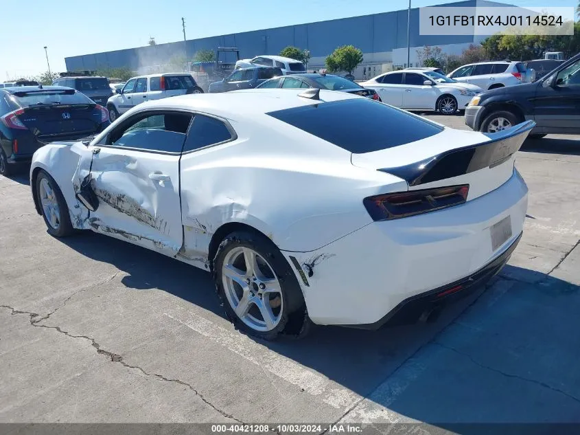 2018 Chevrolet Camaro 1Lt VIN: 1G1FB1RX4J0114524 Lot: 40421208