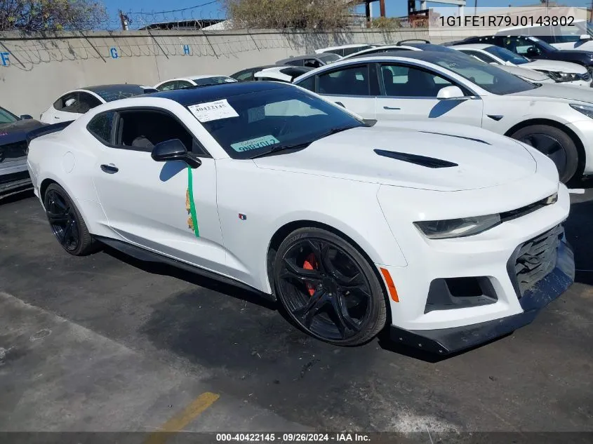 2018 Chevrolet Camaro 1Ss VIN: 1G1FE1R79J0143802 Lot: 40422145