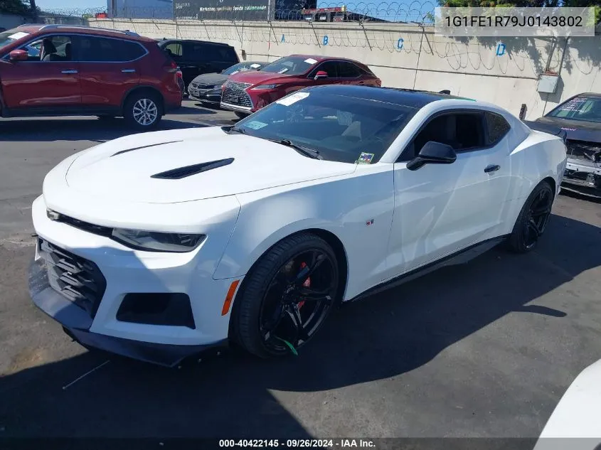 2018 Chevrolet Camaro 1Ss VIN: 1G1FE1R79J0143802 Lot: 40422145