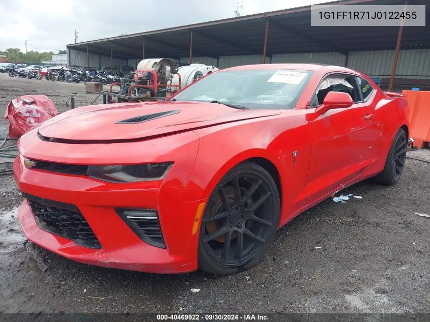 2018 Chevrolet Camaro 1Ss VIN: 1G1FF1R71J0122455 Lot: 40469922