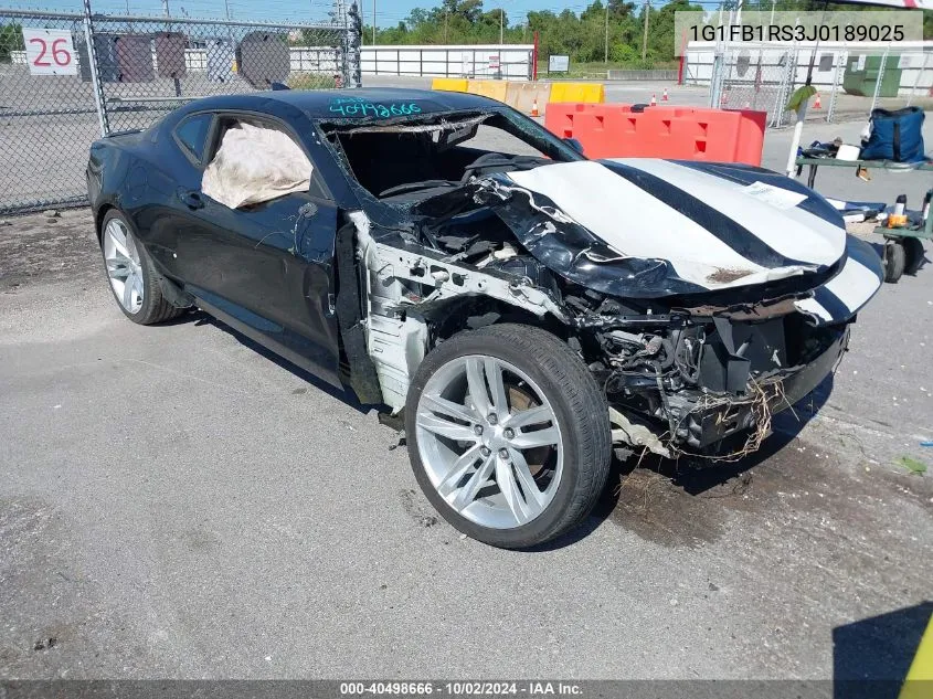 2018 Chevrolet Camaro 1Lt VIN: 1G1FB1RS3J0189025 Lot: 40498666