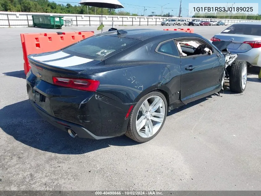 2018 Chevrolet Camaro 1Lt VIN: 1G1FB1RS3J0189025 Lot: 40498666