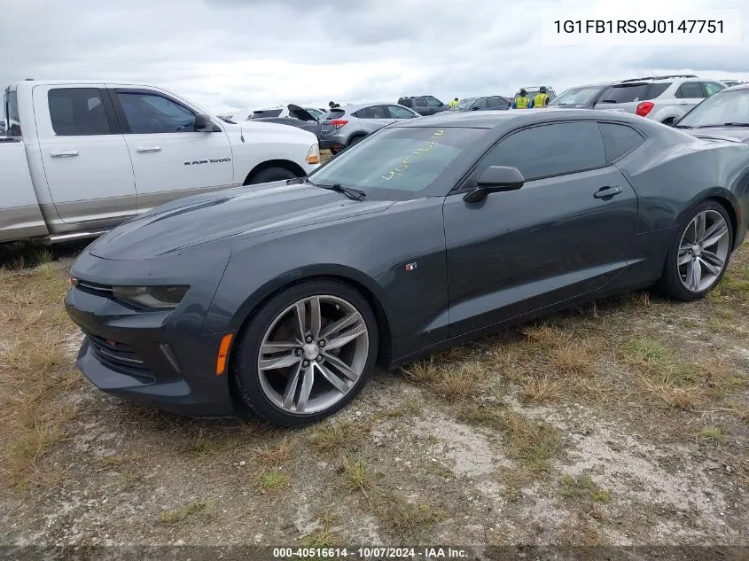 2018 Chevrolet Camaro Lt VIN: 1G1FB1RS9J0147751 Lot: 40516614