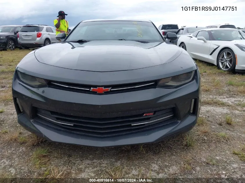 2018 Chevrolet Camaro Lt VIN: 1G1FB1RS9J0147751 Lot: 40516614