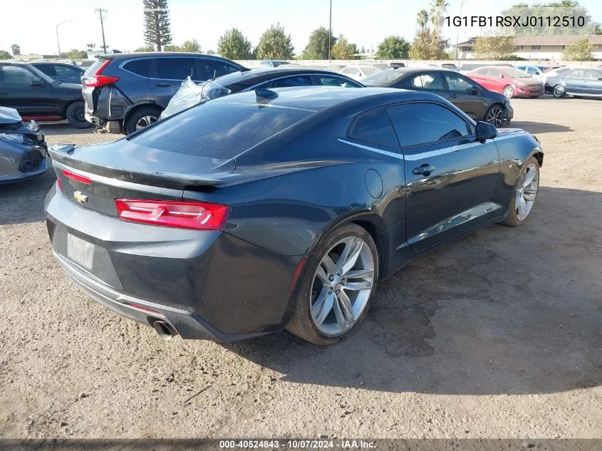 1G1FB1RSXJ0112510 2018 Chevrolet Camaro 1Lt