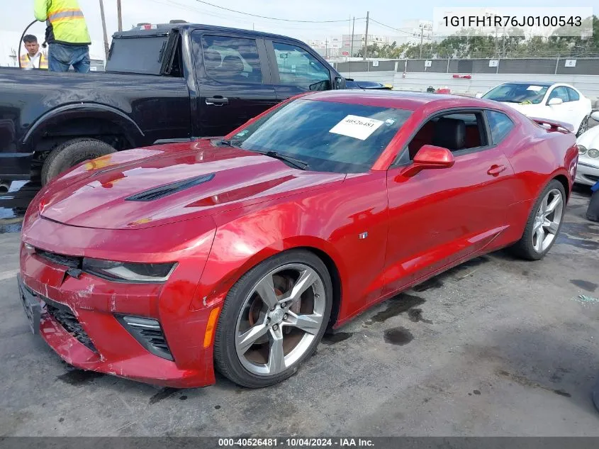 2018 Chevrolet Camaro 2Ss VIN: 1G1FH1R76J0100543 Lot: 40526481